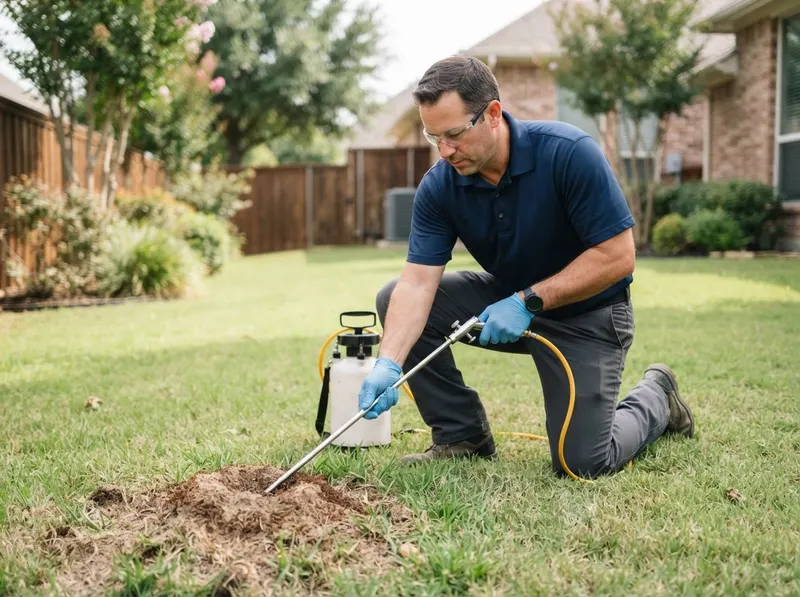 Fire Ant Yard Injection and Colony Elimination in Plano, TX
